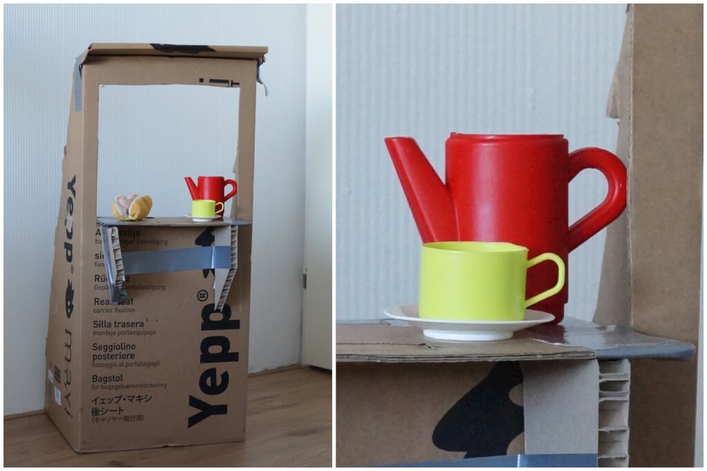 Kartonnen winkel van een Yepp doos - Maak het Vrolijk . nl